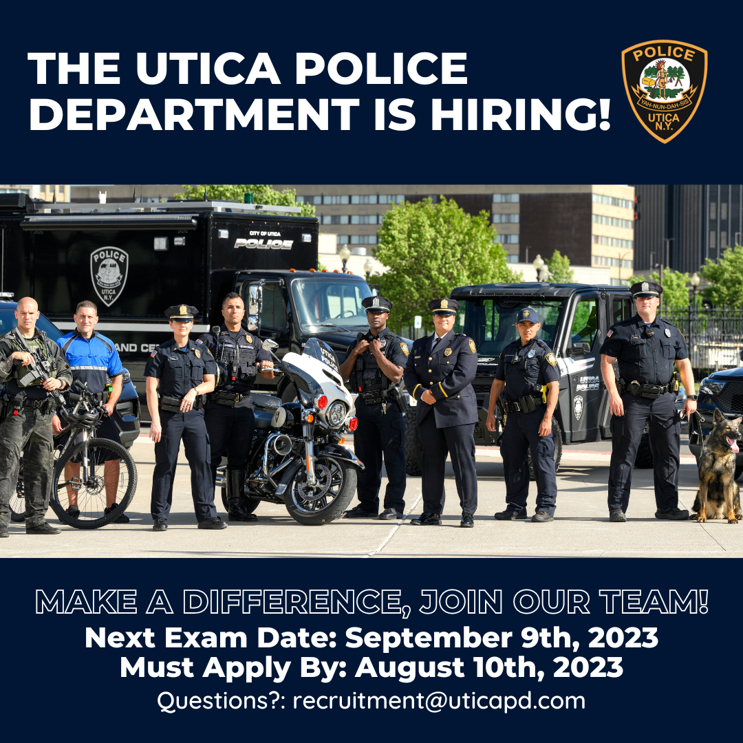 The Utica Police Department is Hiring Police Officers Apply Online