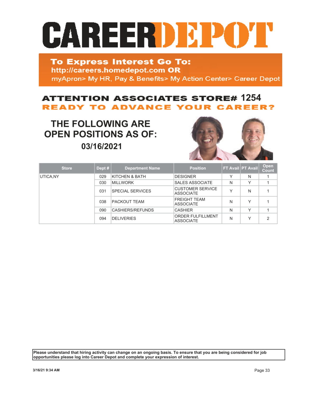 Home Depot is Hiring Working Solutions